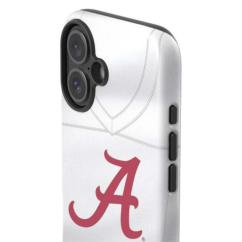 University of Alabama White Jersey iPhone 16 Plus Impact Case