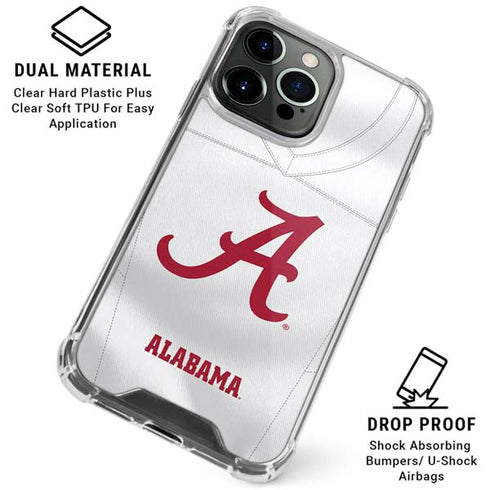 University of Alabama White Jersey iPhone 16 Pro Clear Case