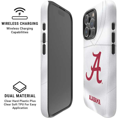 University of Alabama White Jersey iPhone 16 Pro Magsafe Impact Case