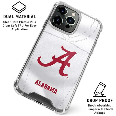 University of Alabama White Jersey iPhone 16 Pro Max Clear Case