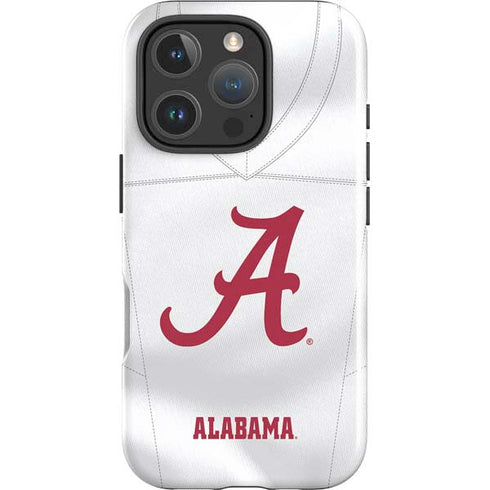 University of Alabama White Jersey iPhone 16 Pro Max Impact Case