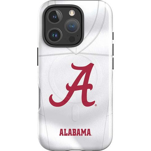 University of Alabama White Jersey iPhone 16 Pro Max Magsafe Impact Case