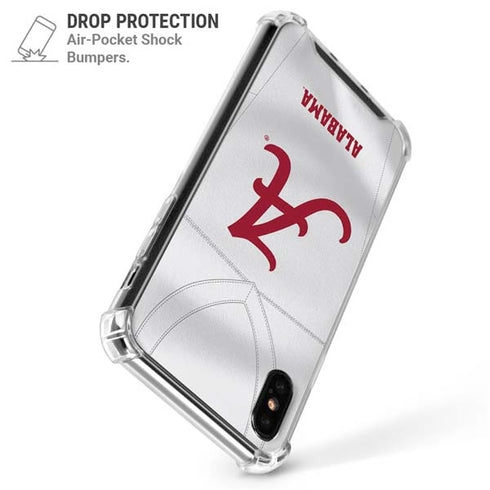University of Alabama White Jersey iPhone X/XS Clear Case