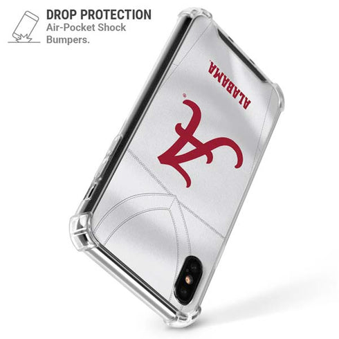 University of Alabama White Jersey iPhone XS Max Clear Case
