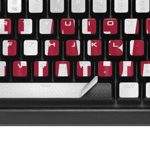 University of Alabama White Jersey K95 RGB PLATINUM Mechanical Gaming Keyboard Skin