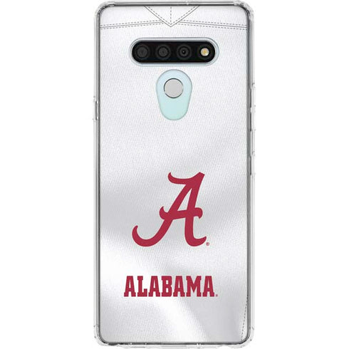 University of Alabama White Jersey LG Stylo 6 Clear Case