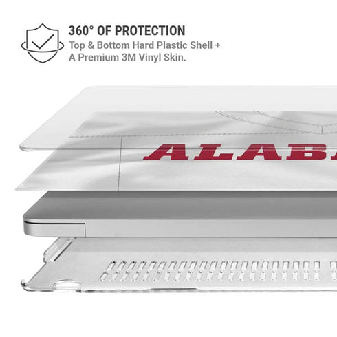 University of Alabama White Jersey MacBook Pro 16in (2021-25) Case plus Skin