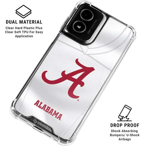 University of Alabama White Jersey Moto G Power 5G (2024) Clear Case