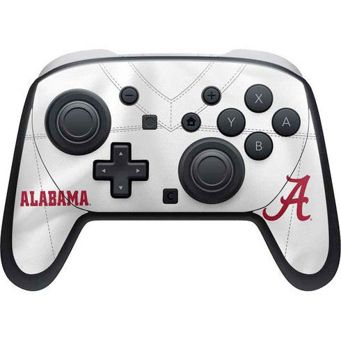 University of Alabama White Jersey Nintendo Switch 2 (2025) Pro Controller Skin