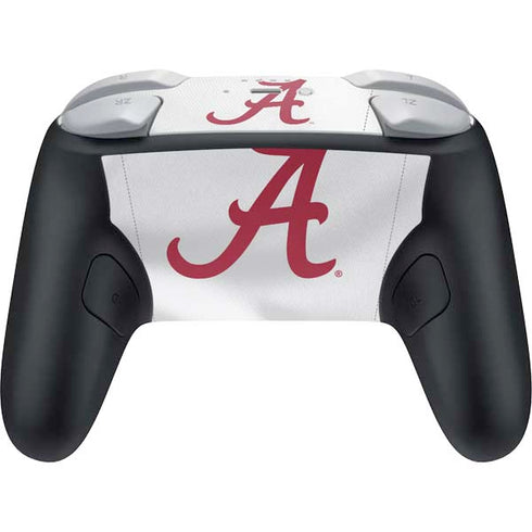 University of Alabama White Jersey Nintendo Switch 2 (2025) Pro Controller Skin