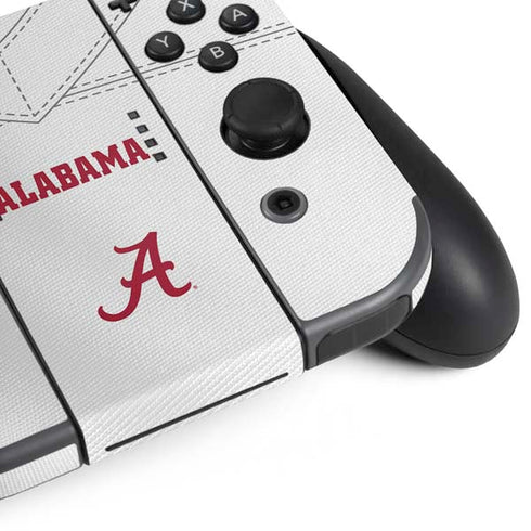 University of Alabama White Jersey Nintendo Switch Bundle Skin