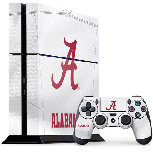 University of Alabama White Jersey PS4 Console and Controller Bundle Skin