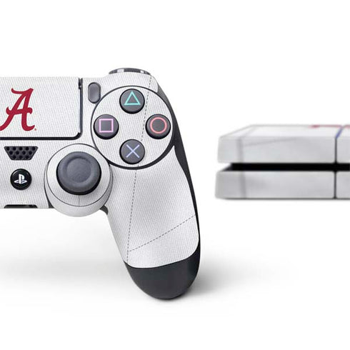 University of Alabama White Jersey PS4 Console and Controller Bundle Skin