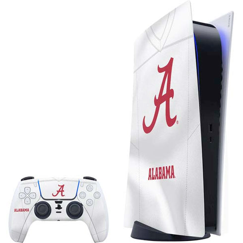 University of Alabama White Jersey PS5 Bundle Skin