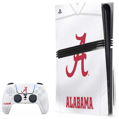 University of Alabama White Jersey PS5 Pro Disk Bundle Skin