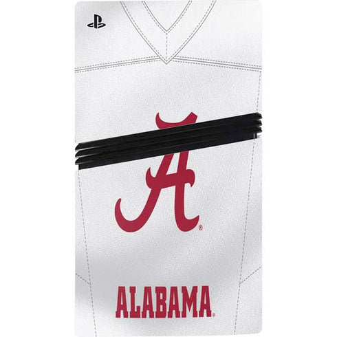 University of Alabama White Jersey PS5 Pro Disk Console Skin