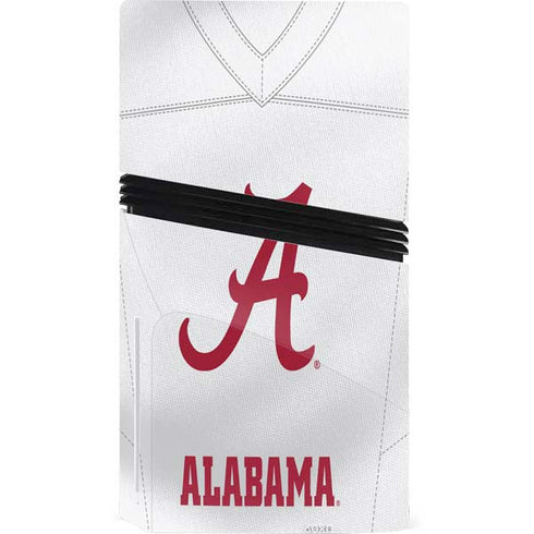 University of Alabama White Jersey PS5 Pro Disk Console Skin