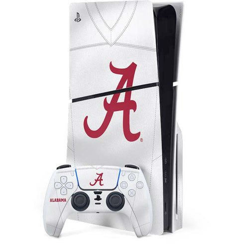 University of Alabama White Jersey PS5 Slim Disk Bundle Skin