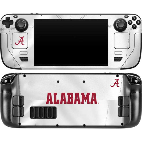 University of Alabama White Jersey Steam Deck Handheld Gaming Computer OLED Skin