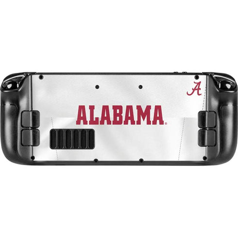 University of Alabama White Jersey Steam Deck Handheld Gaming Computer OLED Skin