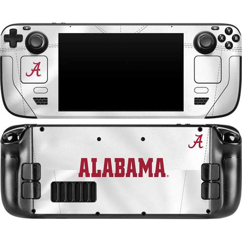University of Alabama White Jersey Steam Deck Handheld Gaming Computer Skin