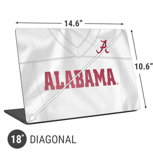 University of Alabama White Jersey Universal Laptop 18in (14.6 x 10.6in) Skin