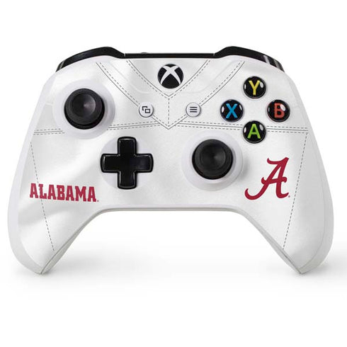 University of Alabama White Jersey Xbox One S Console and Controller Bundle Skin