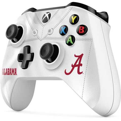 University of Alabama White Jersey Xbox One X Controller Skin