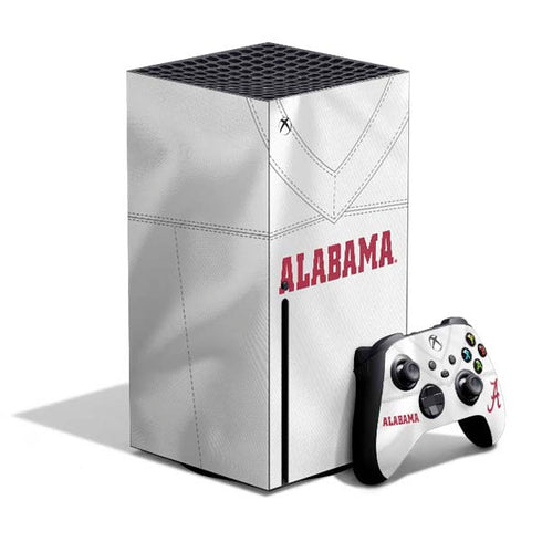 University of Alabama White Jersey Xbox Series X Skins