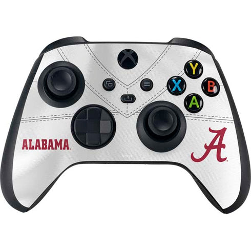 University of Alabama White Jersey Xbox Series X Controller Skin