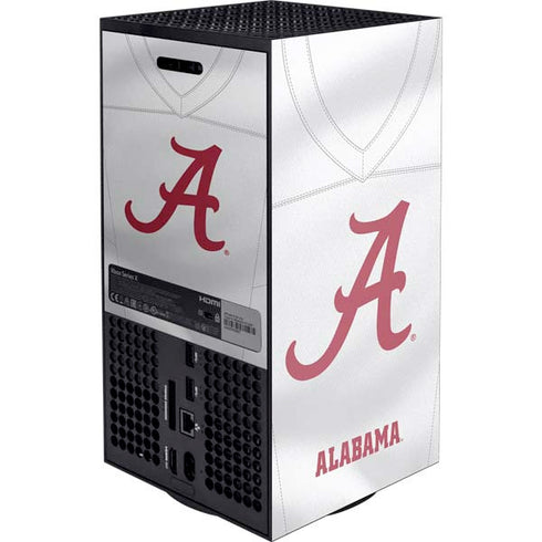 University of Alabama White Jersey XBox Series X Digital Edition Console Skin
