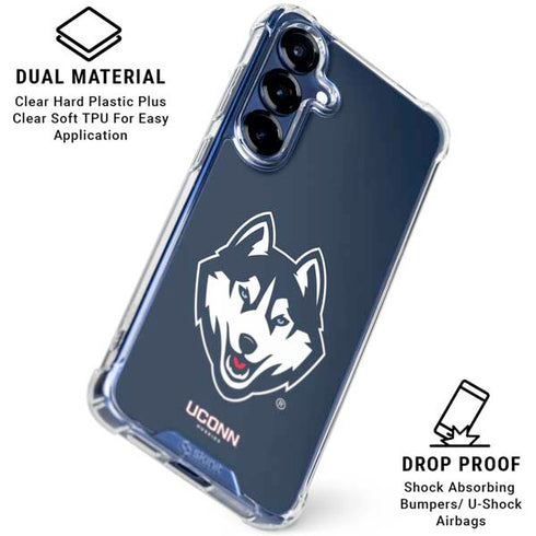 University of Connecticut Huskies Galaxy S25 FE Clear Case