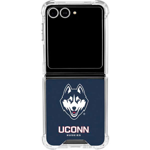 University of Connecticut Huskies Galaxy Z Flip7 Clear Case
