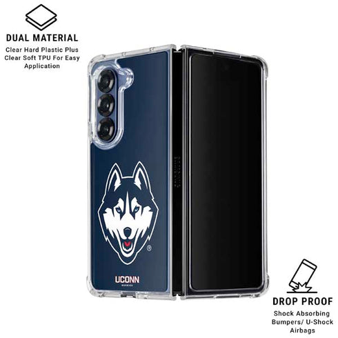 University of Connecticut Huskies Galaxy Z Fold6 Clear Case