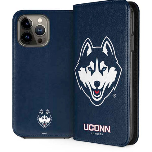 University of Connecticut Huskies iPhone 14 Pro Max Folio Case