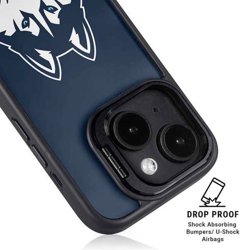 University of Connecticut Huskies iPhone 15 Plus Kickstand Case