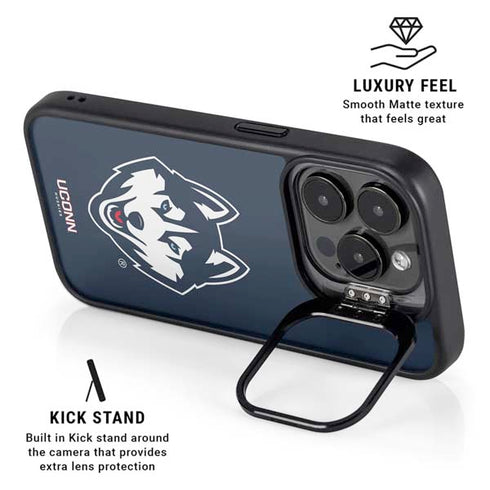 University of Connecticut Huskies iPhone 15 Pro Kickstand Case