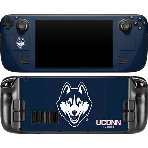 University of Connecticut Huskies Steam Deck Handheld Gaming Computer OLED Skin