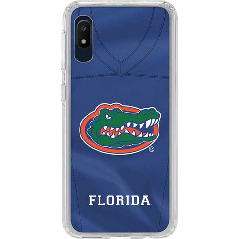 University of Florida Blue Jersey Galaxy A10e Clear Case