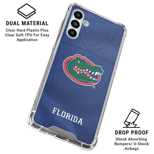 University of Florida Blue Jersey Galaxy A13 5G Clear Case