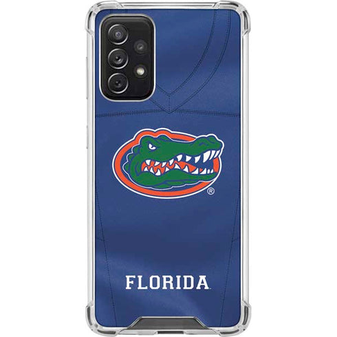 University of Florida Blue Jersey Galaxy A72 5G Clear Case