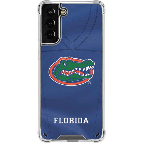 University of Florida Blue Jersey Galaxy S21 Plus 5G Clear Case