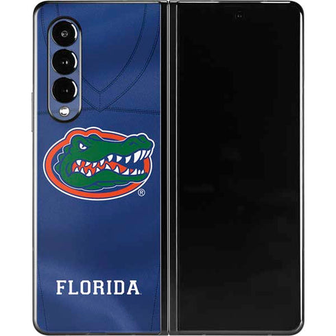 University of Florida Blue Jersey Galaxy Z Fold3 5G Skin