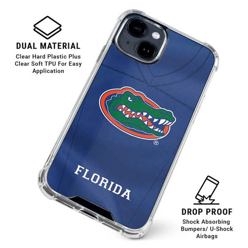 University of Florida Blue Jersey iPhone 14 Plus Clear Case