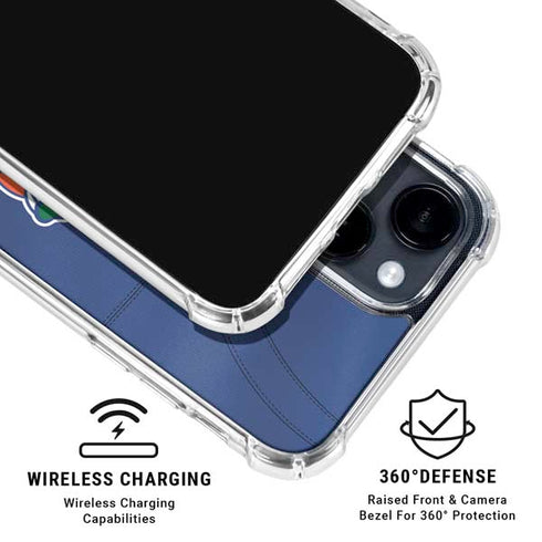 University of Florida Blue Jersey iPhone 15 Plus Clear Case