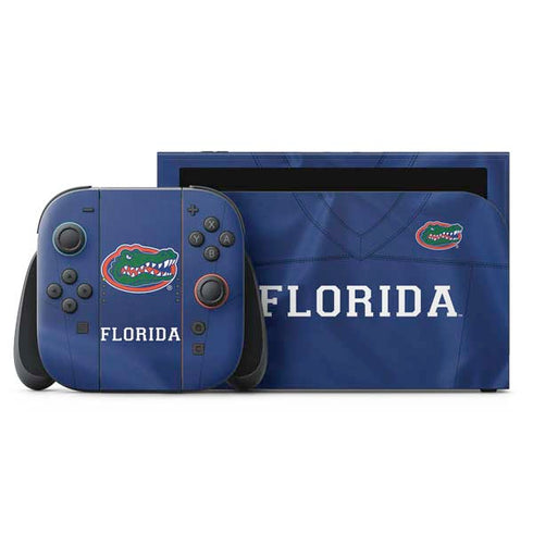 University of Florida Blue Jersey Nintendo Switch 2 (2025) with Joy-Con Skin