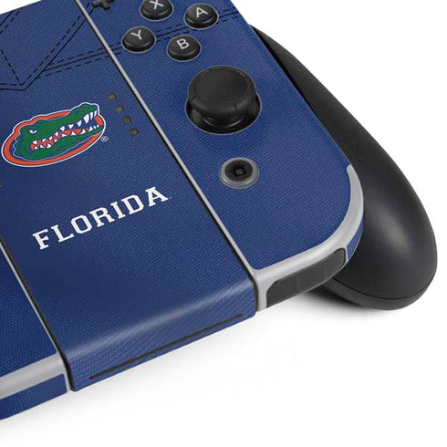 University of Florida Blue Jersey Nintendo Switch OLED (2021) Skin