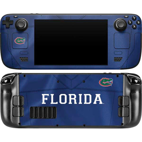 University of Florida Blue Jersey Steam Deck Handheld Gaming Computer Skin