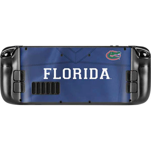 University of Florida Blue Jersey Steam Deck Handheld Gaming Computer Skin