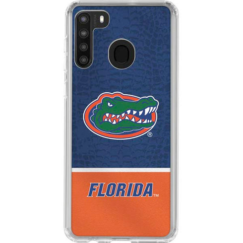 University of Florida Gators Logo Galaxy A21 Clear Case